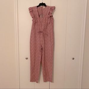 Rebecca Taylor La Vie Floral Jumpsuit, Size Medium